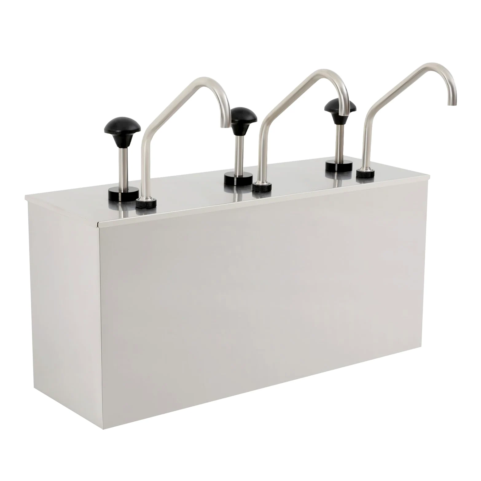 Dispensador de salsa de ketchup, 3 cabezales, acero inoxidable