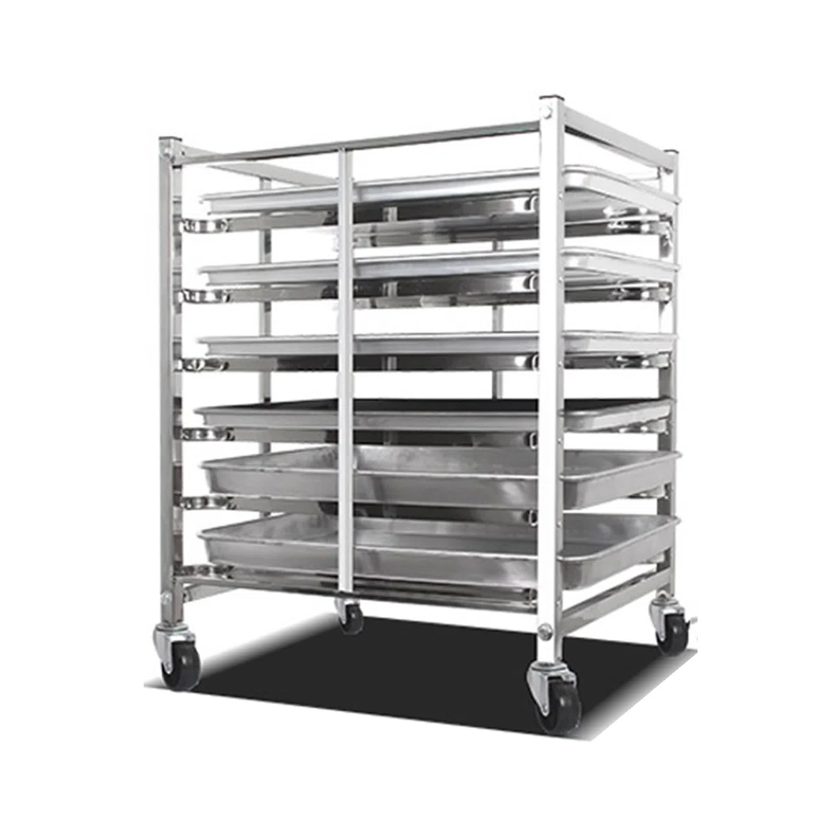 Estante de acero inoxidable resistente para hornear panes, bandeja de acero inoxidable para hornear comercialmente, perfecto para bandejas de masa de pan y pizza, estante de secado de pintura